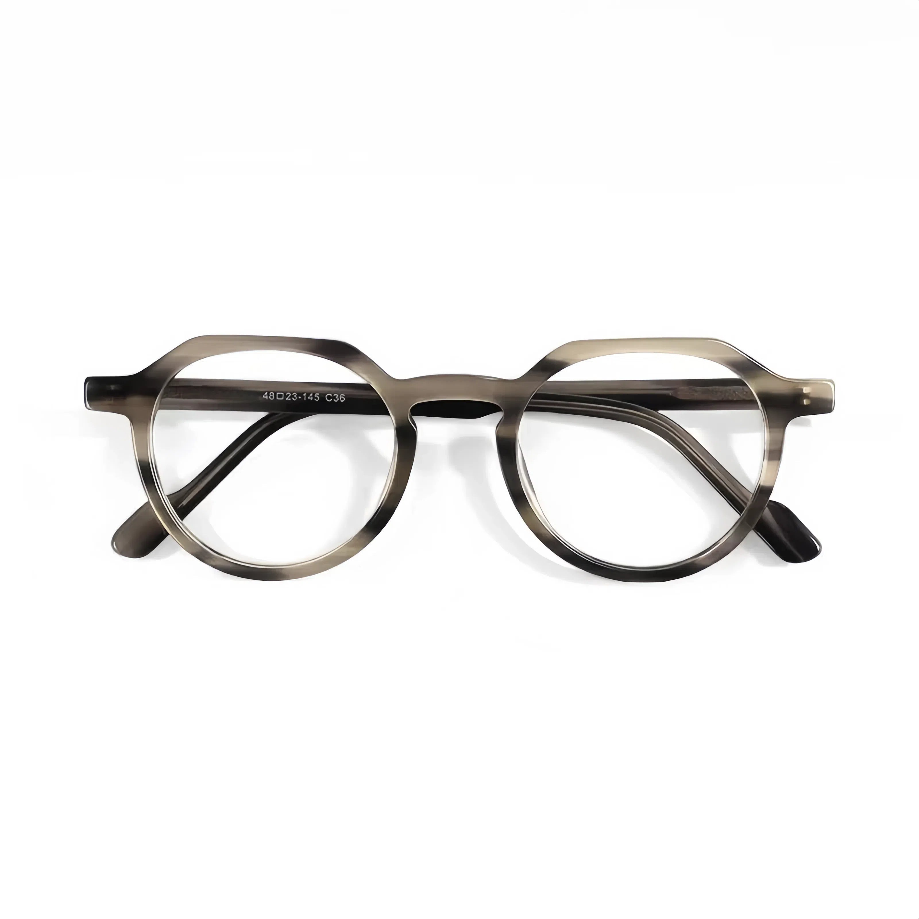 HIGLAZE • Angular Top Italian Acetate Frame •16343• Custom Lenses