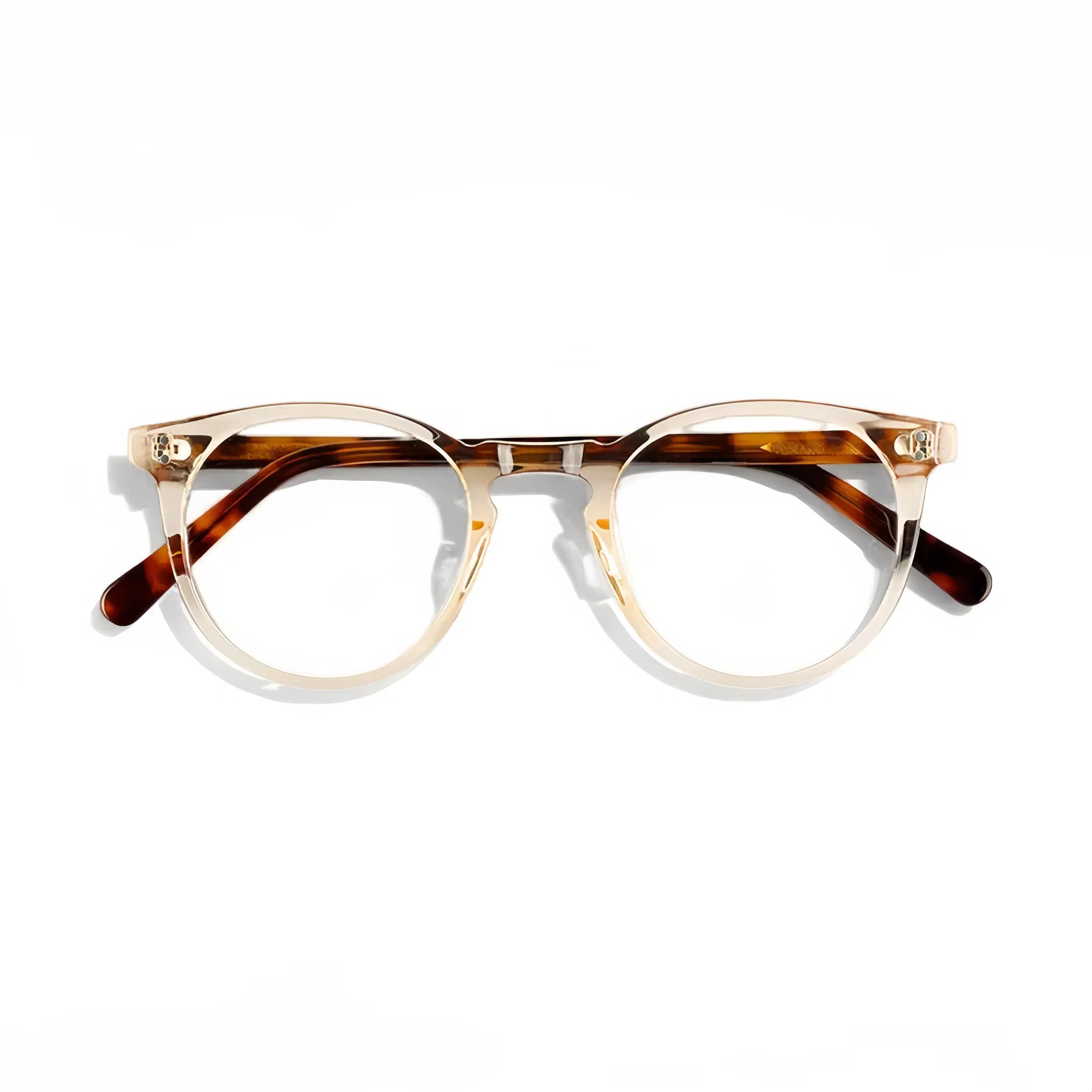 HIGLAZE • Morgen • Vintage Look Keyhole Bridge Italian Acetate Frame • Custom Blue Light Lenses