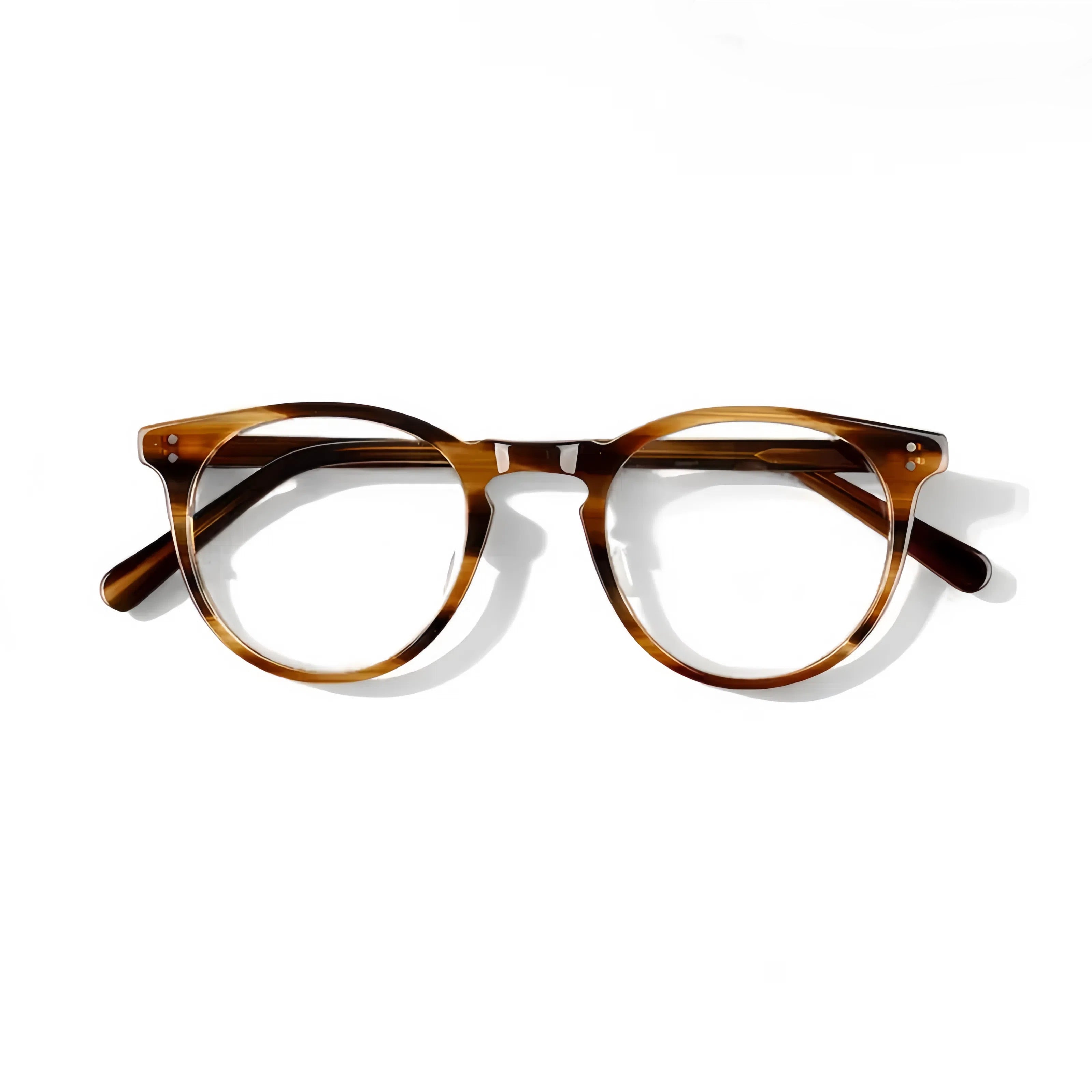 HIGLAZE • Morgen • Vintage Look Keyhole Bridge Italian Acetate Frame • Custom Blue Light Lenses