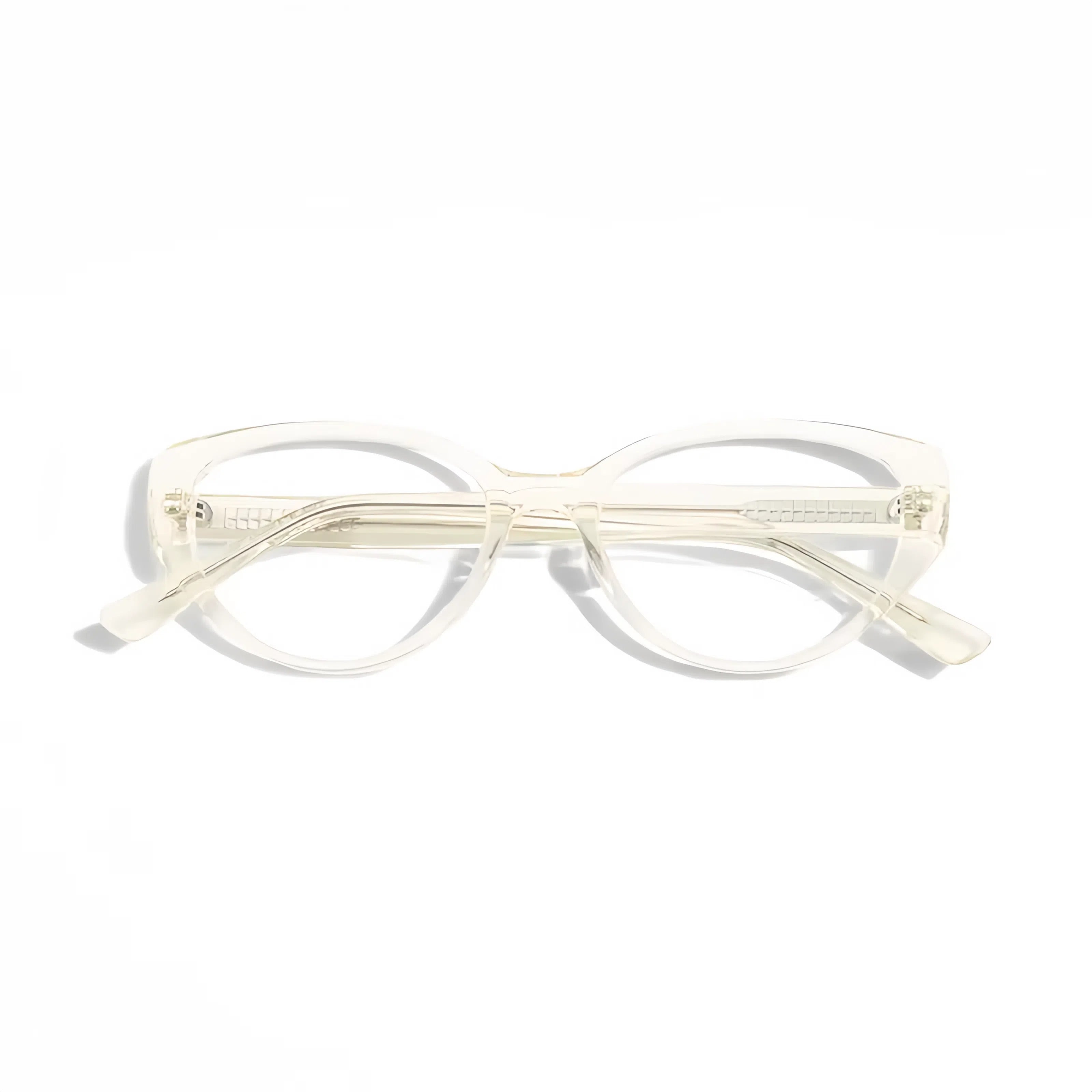 HIGLAZE • Luci • Italian Acetate Horizontal Cateye Frame • Custom Blue Light Lenses